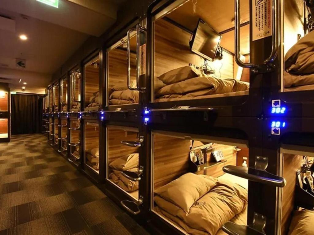 A capsule floor in a central Tokyo commercial building.